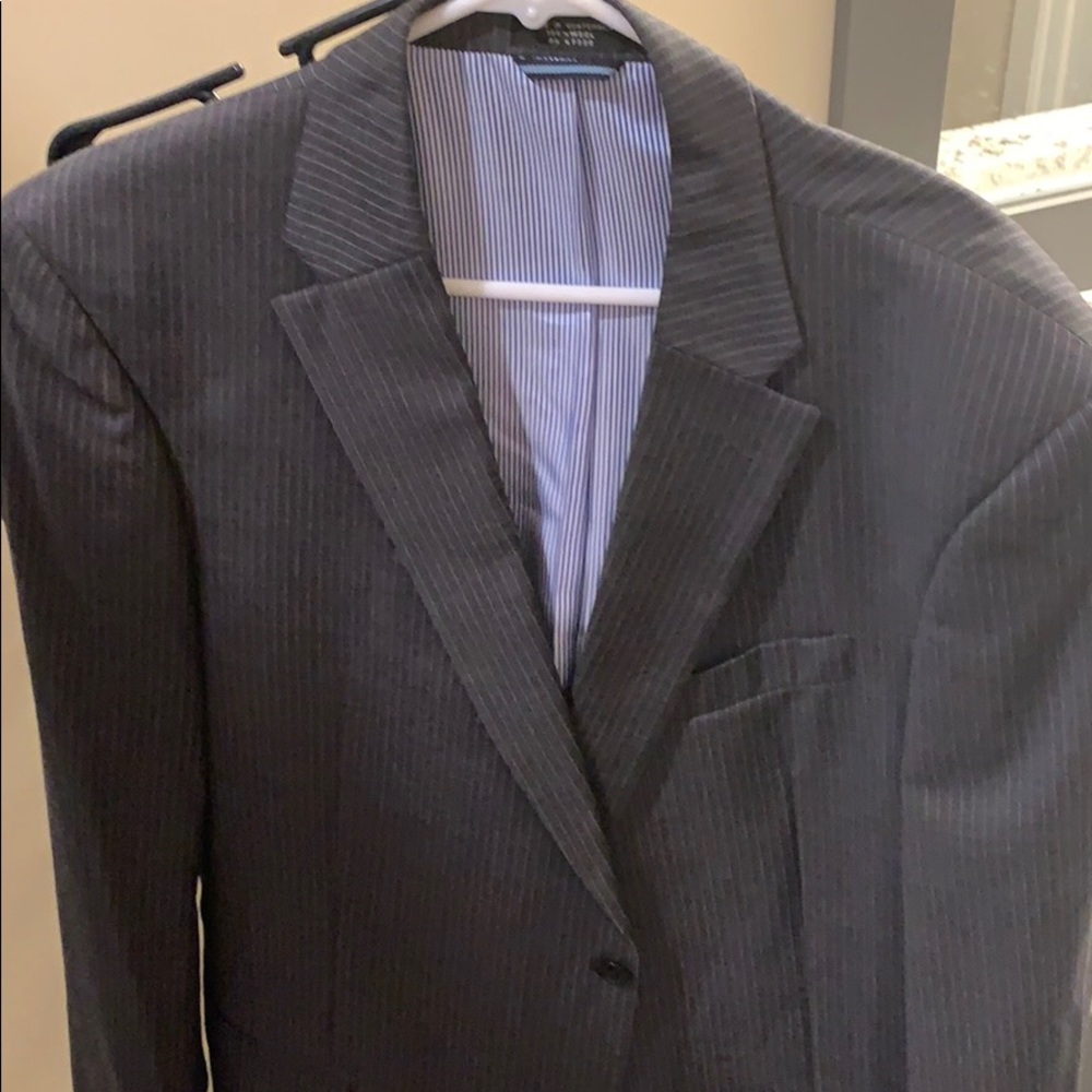 Tommy Hilfiger Charcoal gray pinstripe suit